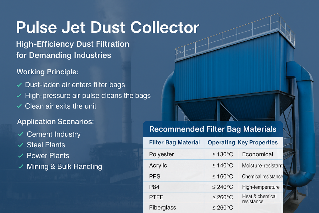 High-Efficiency Pulse Jet Dust Collector for Demanding Industries